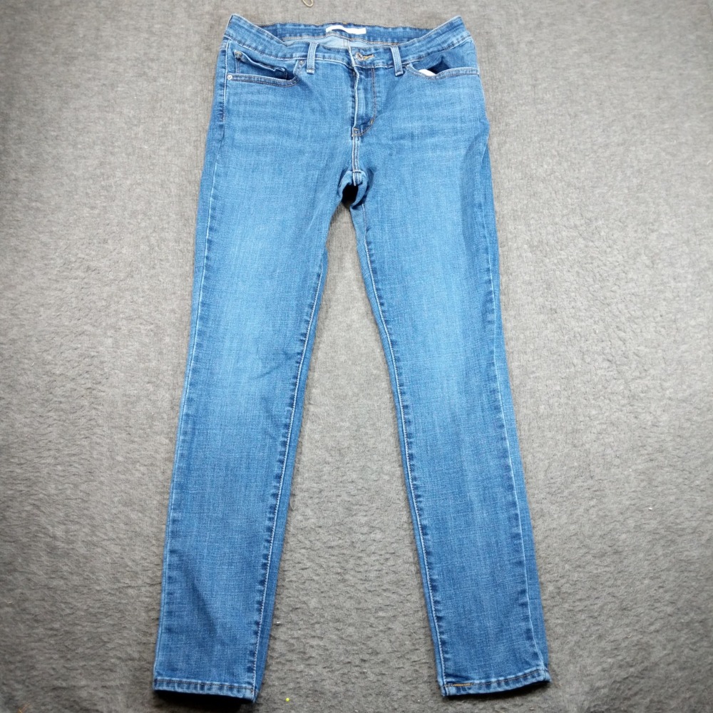 Levi's 711 Skinny Jeans Women 31x30 Blue Denim Mid Rise Stretch Preppy